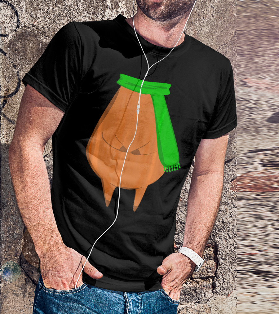 Cute Deer Wrapped In Bright Green Scarf T-Shirt