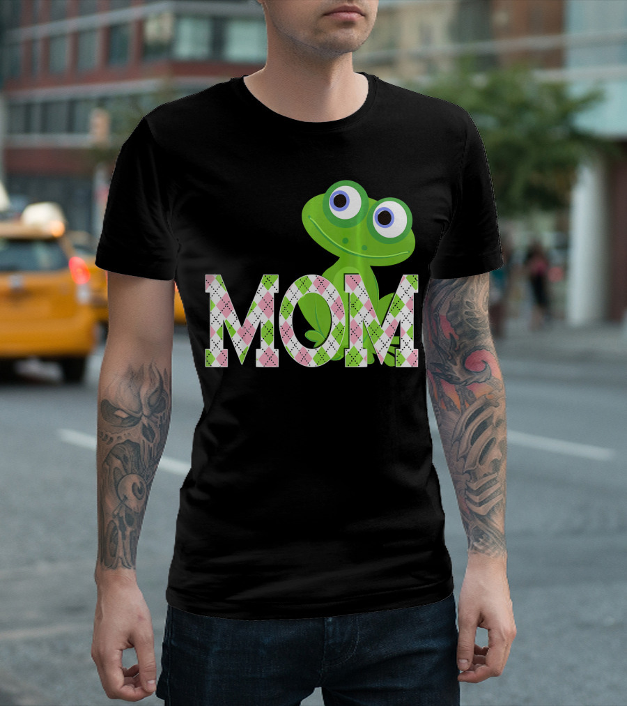 Mom Argyle Preppy Frog T-Shirt