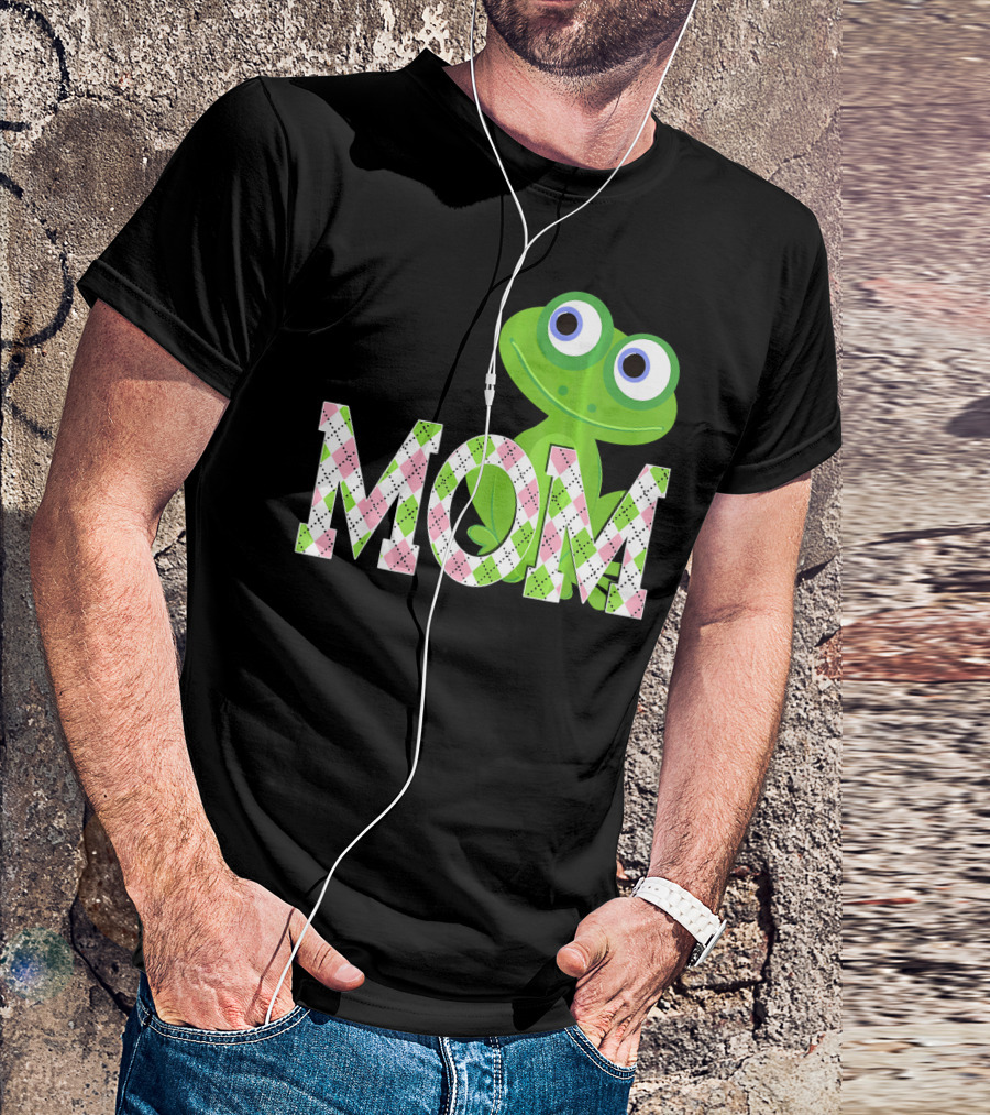 Mom Argyle Preppy Frog T-Shirt
