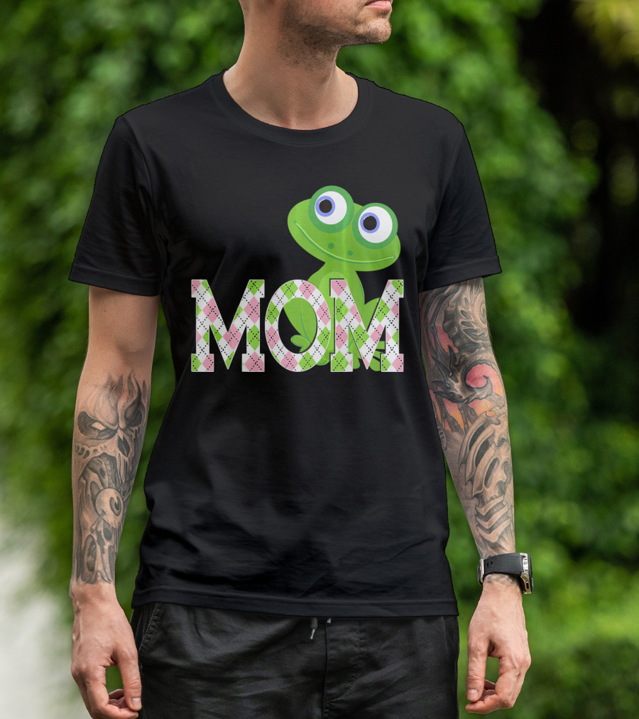 Mom Argyle Preppy Frog T-Shirt
