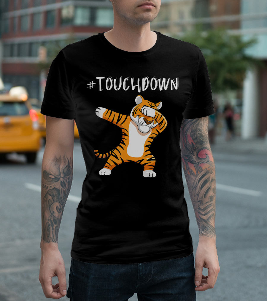BDAZ Tiger Dabbing #Touchdown Football T-Shirt