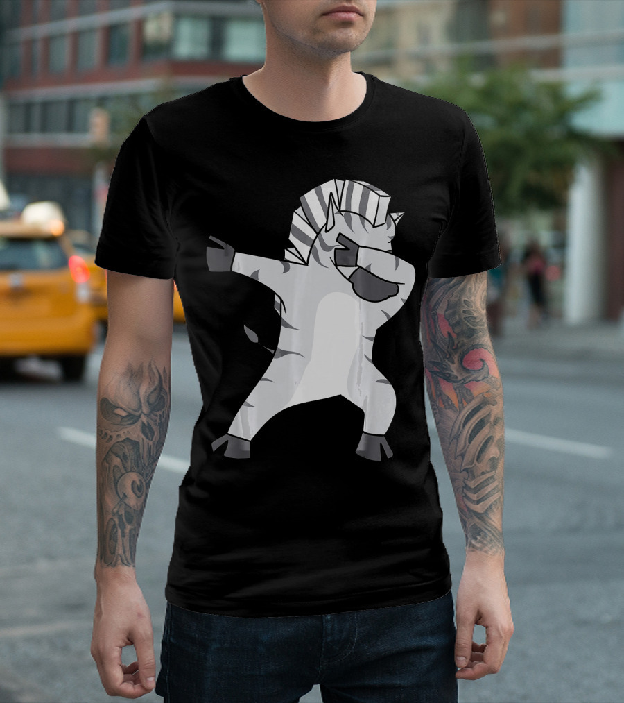 Dabbing Zebra Cool Dancing Equids T-Shirt