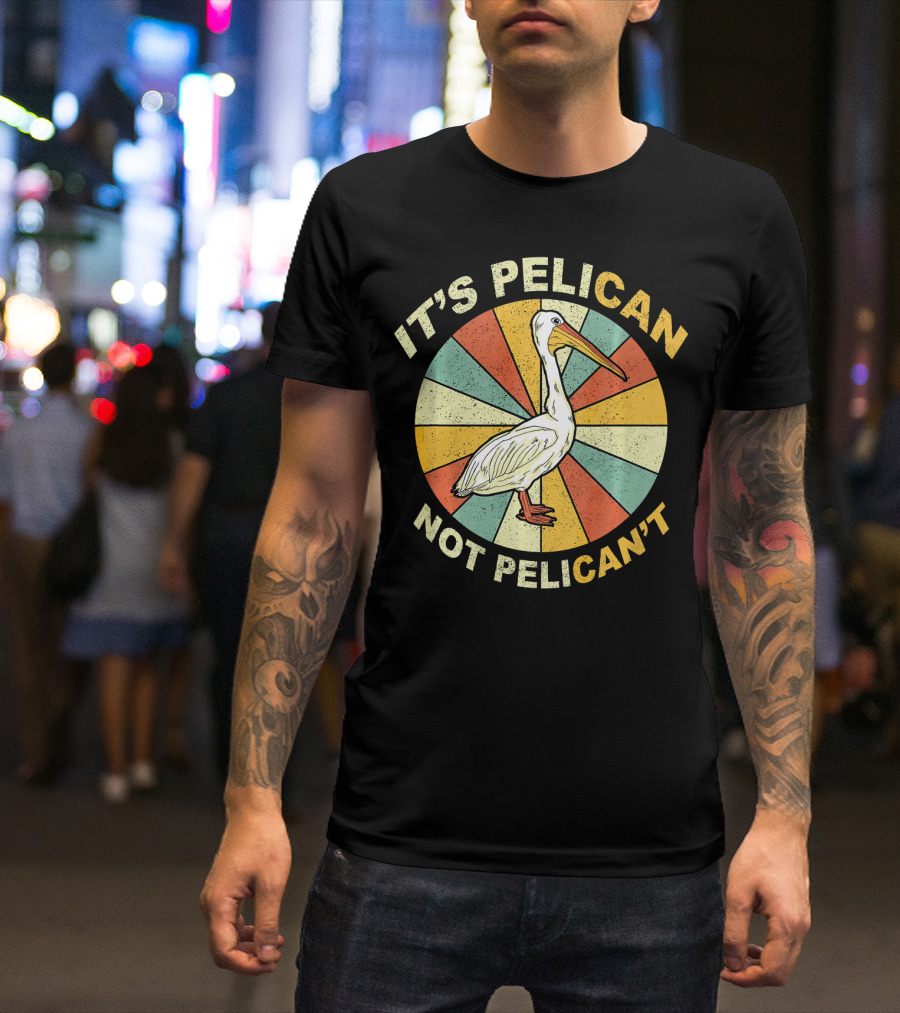 IT'S PELICAN NOT PELICAN'T VINTA RETRO CIRCLE T-Shirt