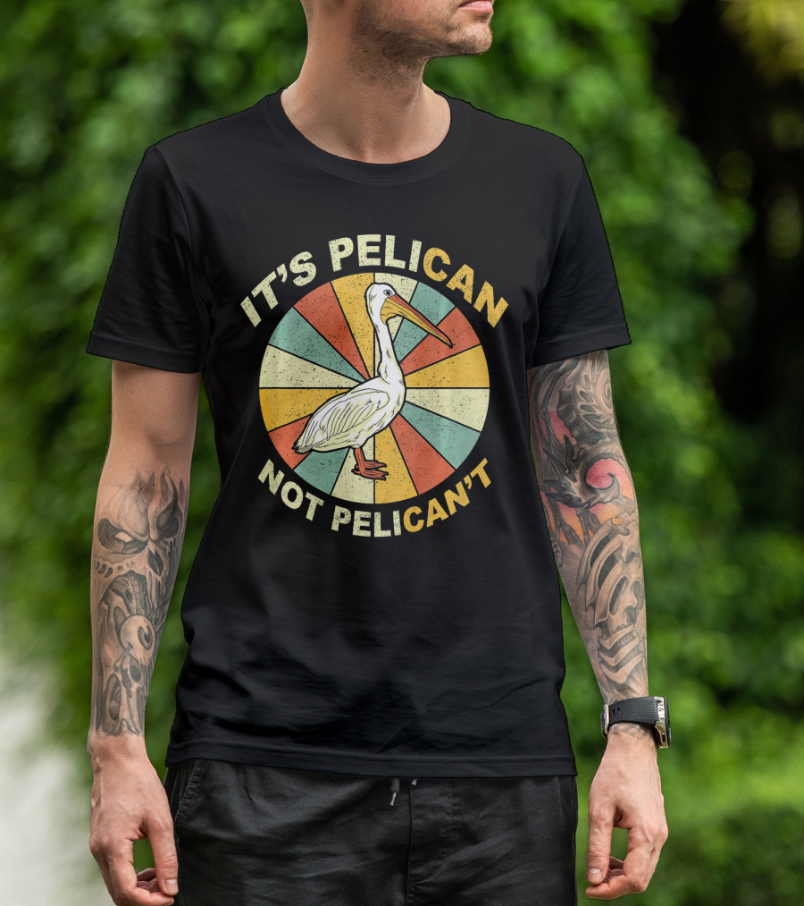 IT'S PELICAN NOT PELICAN'T VINTA RETRO CIRCLE T-Shirt