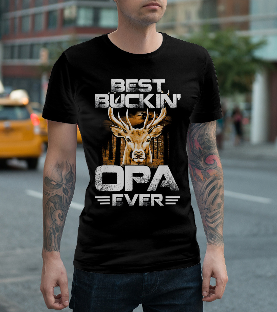 Best Buckin' Opa Ever Deer Hunting T-Shirt