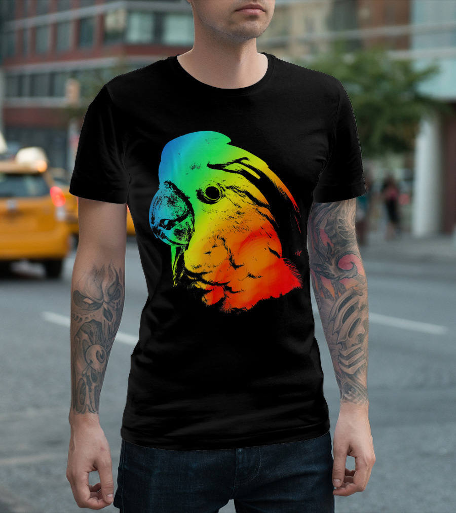 MOLUCCAN COCKATOO Vibrant Colorful Rainbow T-Shirt
