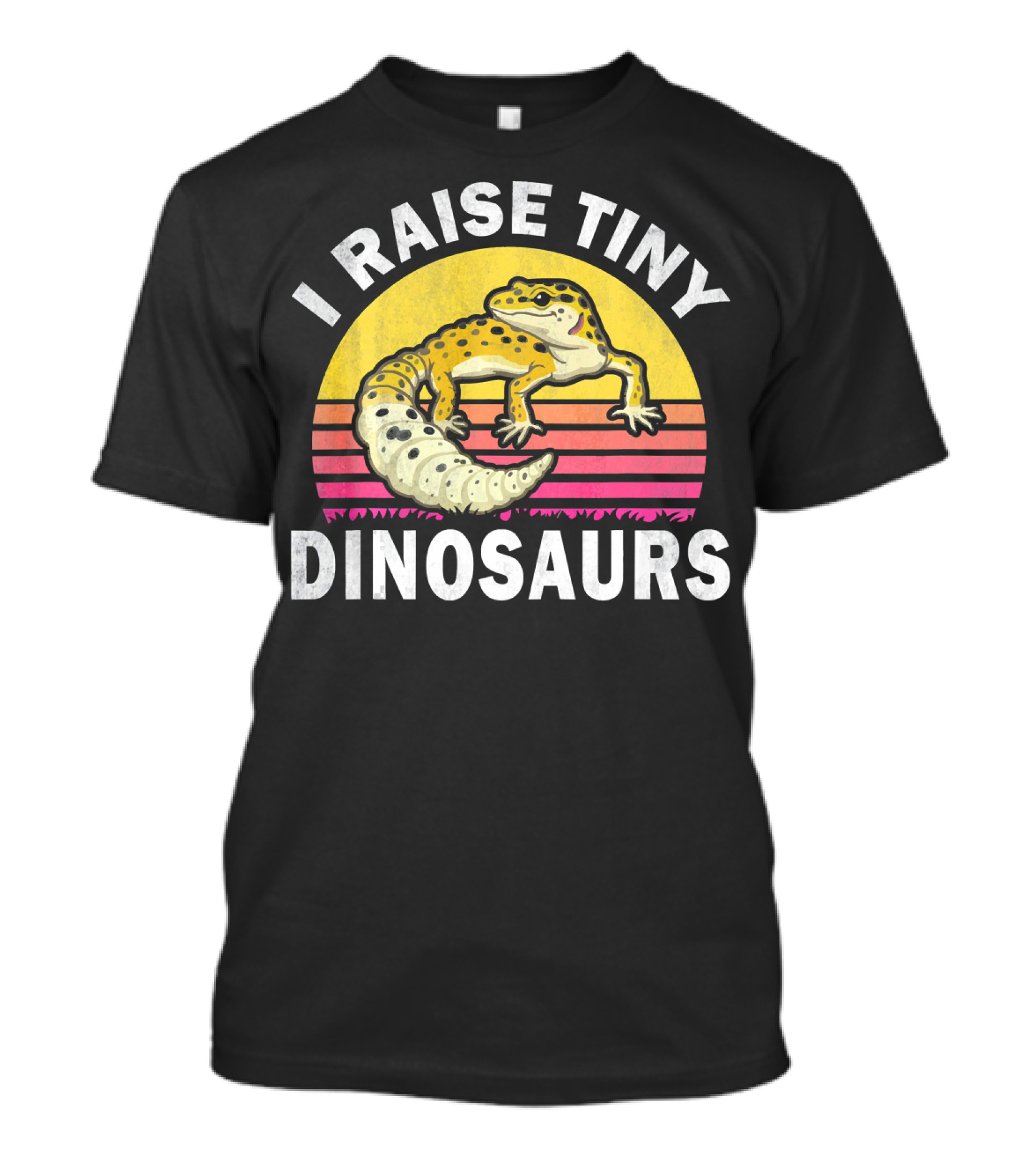 I Raise Tiny Dinosaurs Retro Leopard Gecko T-Shirt