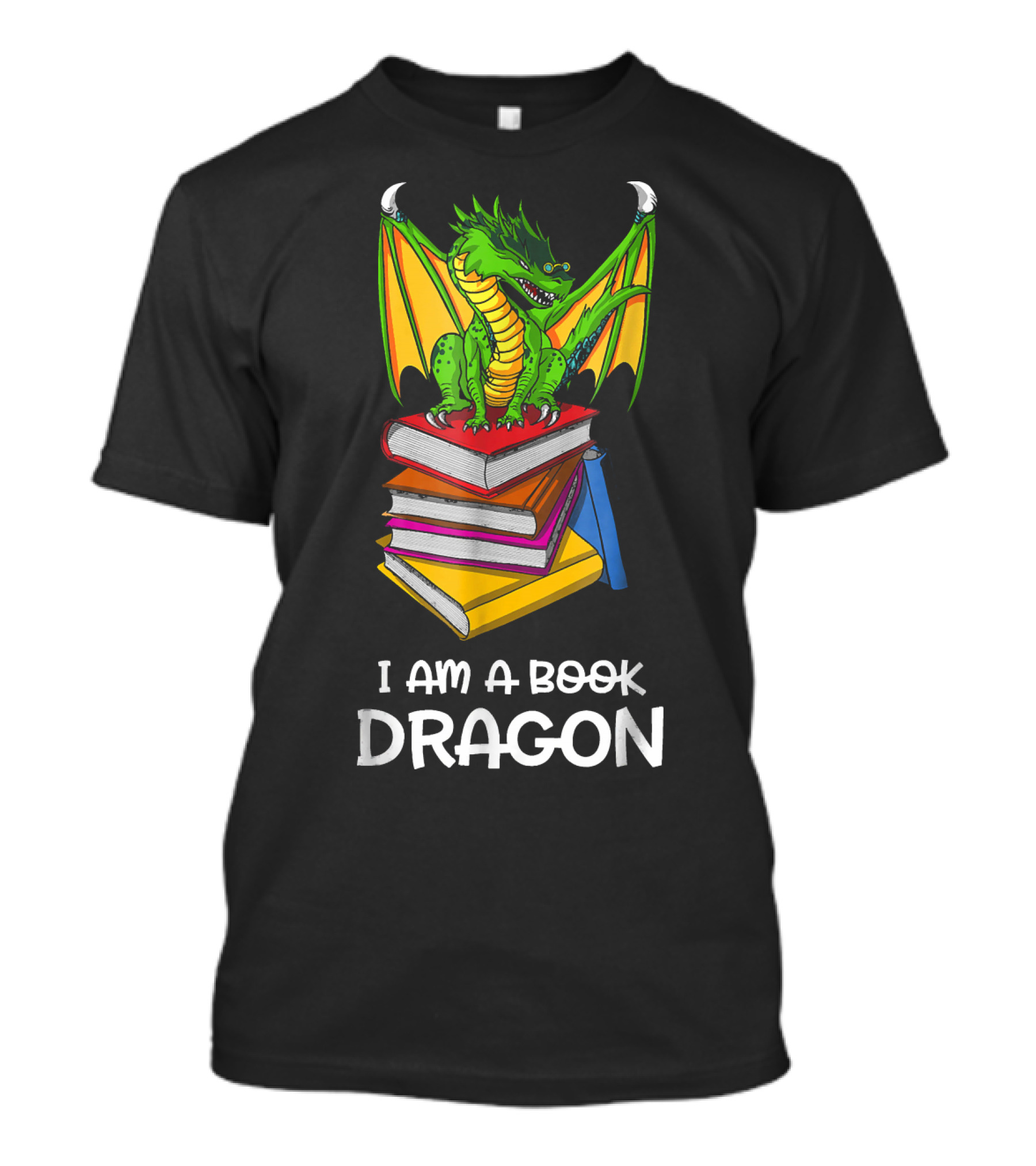 I Am A Book Dragon Funny Geek Book Dragon Reading T-Shirt