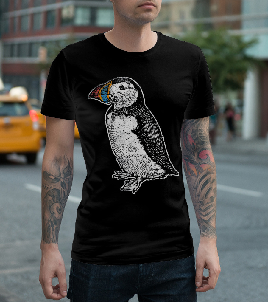Love Puffins Cute Puffin Love Vintage Puffin T-Shirt
