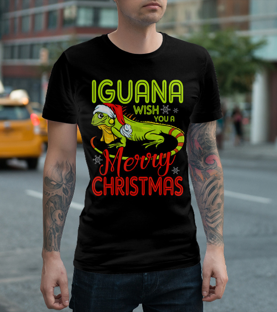 IGUANA WISH YOU A MERRY CHRISTMAS T-Shirt