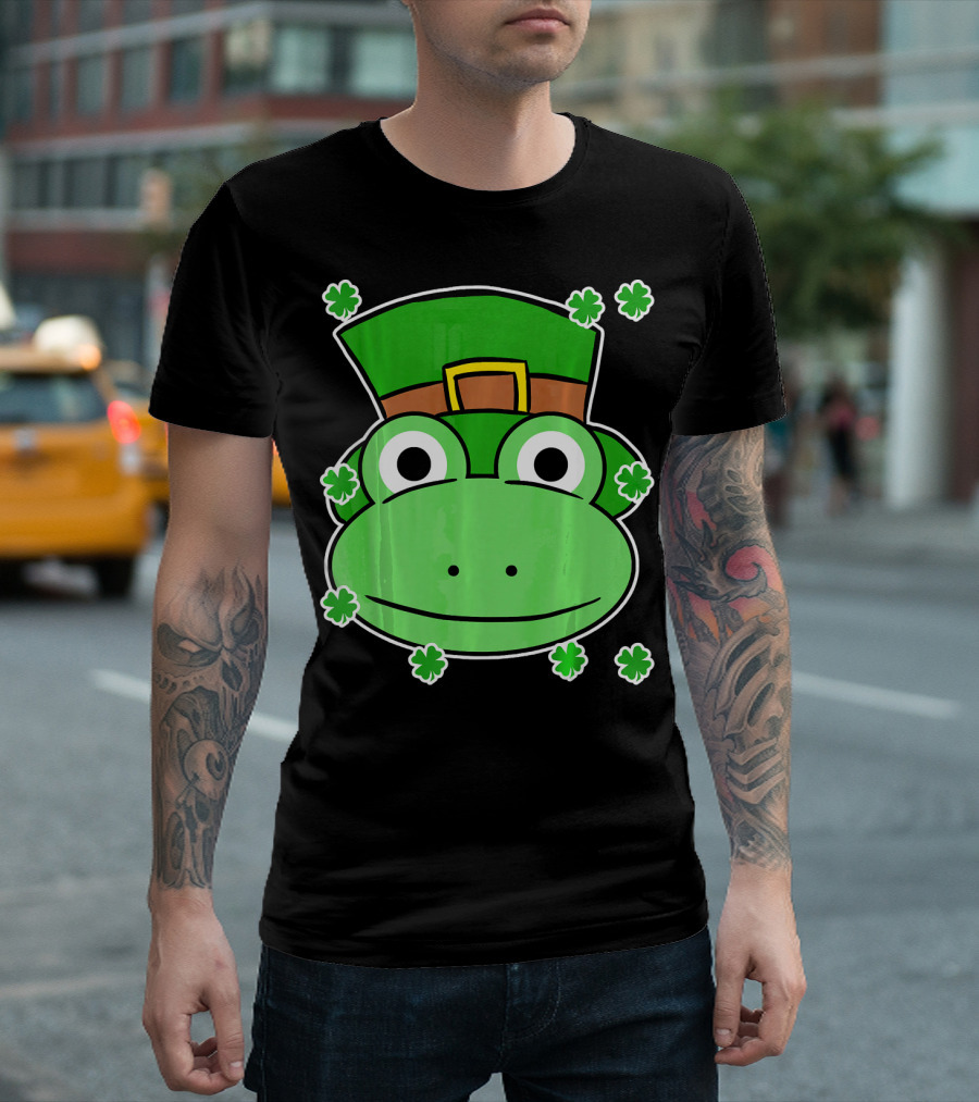 Leprechaun Frog Irish Funny St. Patrick's Day Shamrock Hat T-Shirt