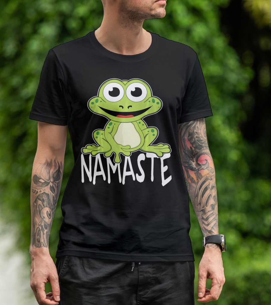 Namaste Yoga Frog Buddhism Course T-Shirt