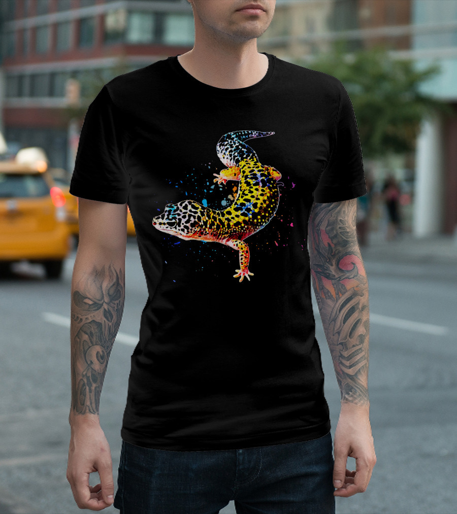 Leopard Gecko Keeper Watercolor Reptile T-Shirt