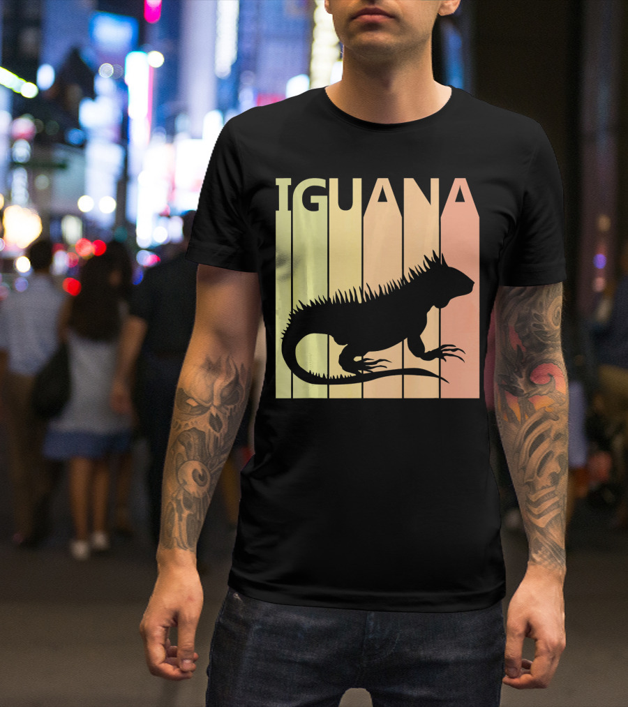 Iguana Retro Sunset T-Shirt