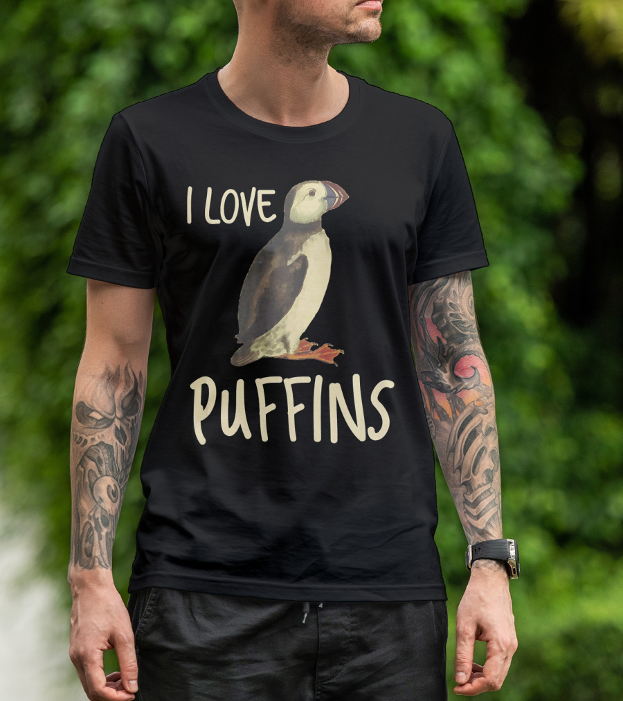 I Love Puffins Bird Atlantic Puffin T-Shirt