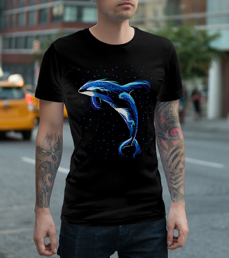 Jumping Killer Whale Giant Dolphin T-Shirt