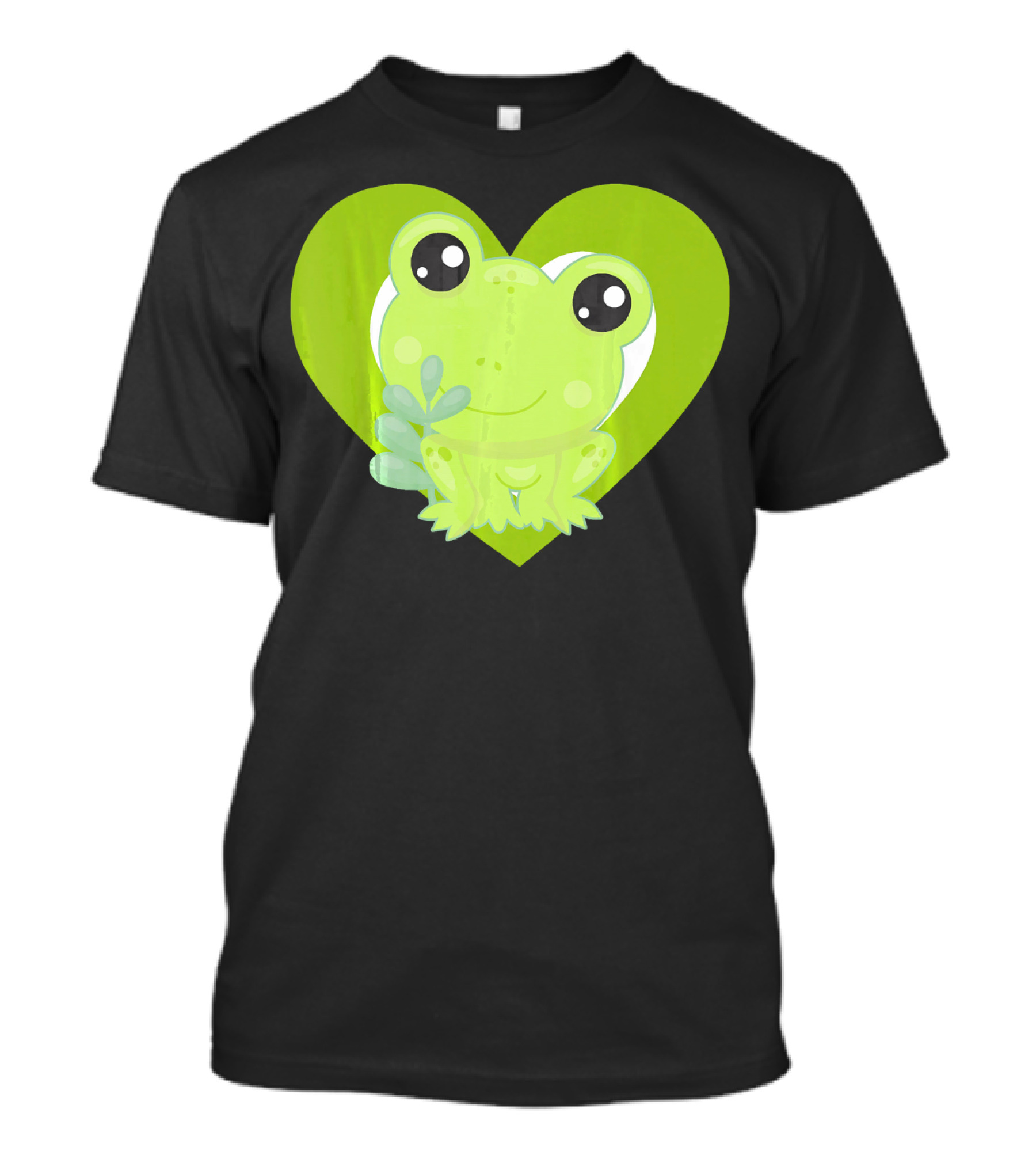 Cute Kawaii Love Frogs Heart T-Shirt
