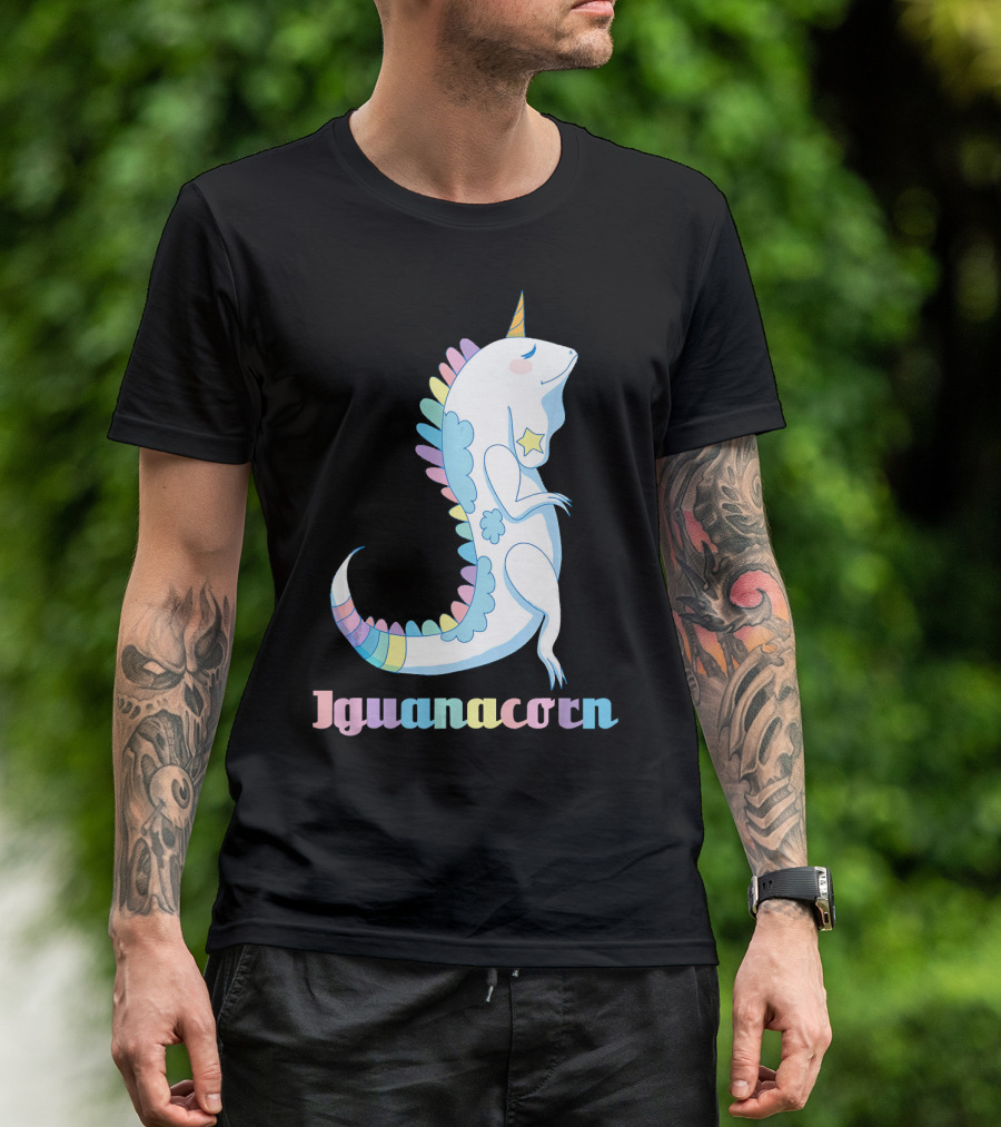 Iguanacorn Iguana Unicorn Magical Reptil Fantasy Creature T-Shirt