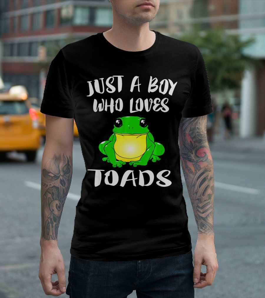 Just A Boy Who Loves Toads Frog Lover T-Shirt