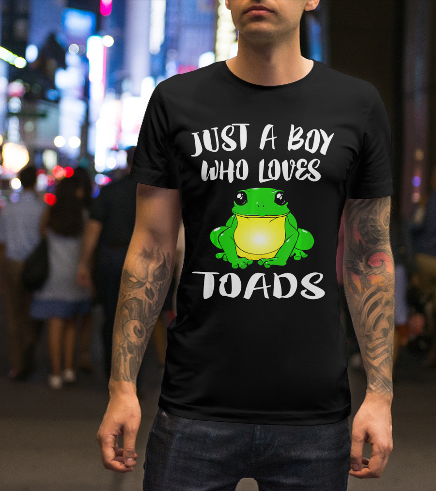 Just A Boy Who Loves Toads Frog Lover T-Shirt