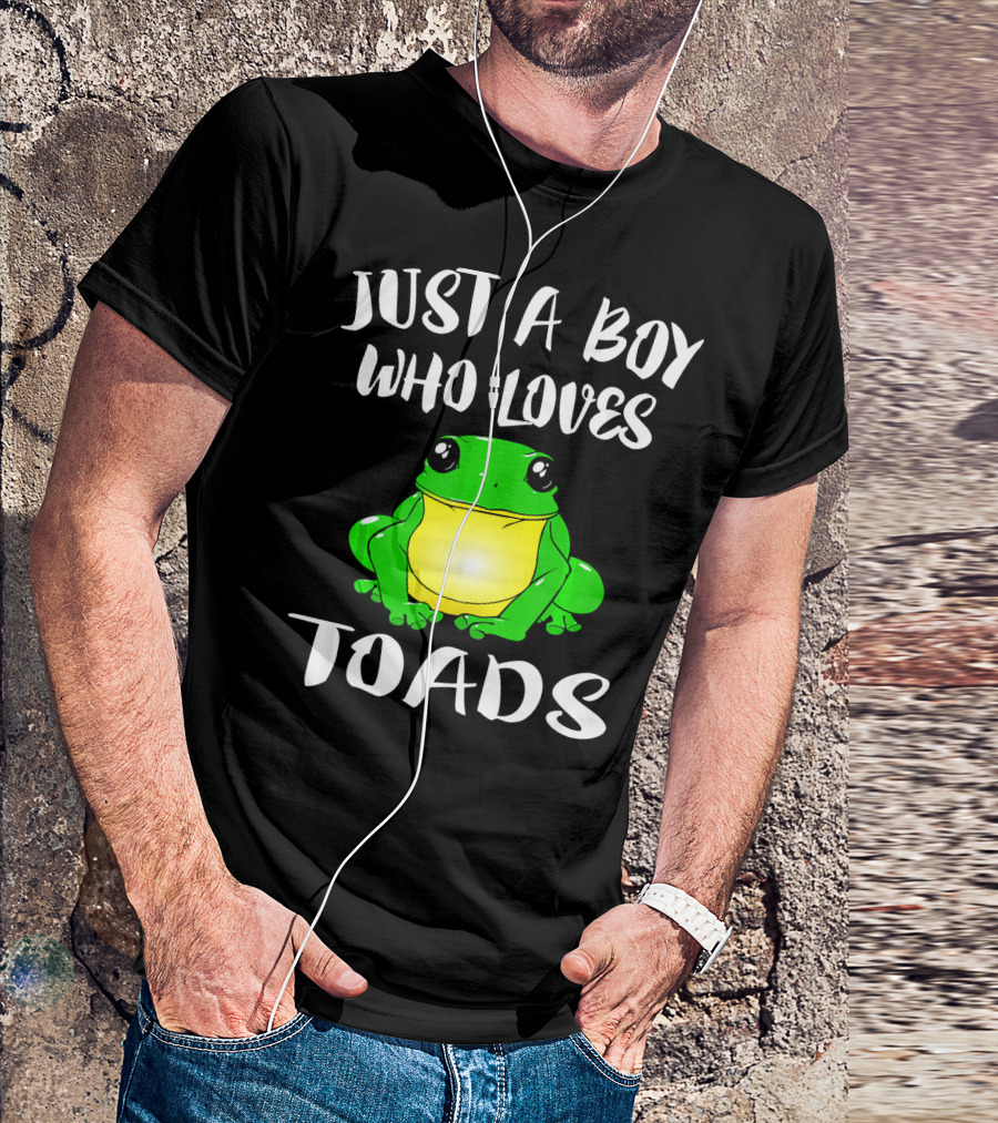 Just A Boy Who Loves Toads Frog Lover T-Shirt