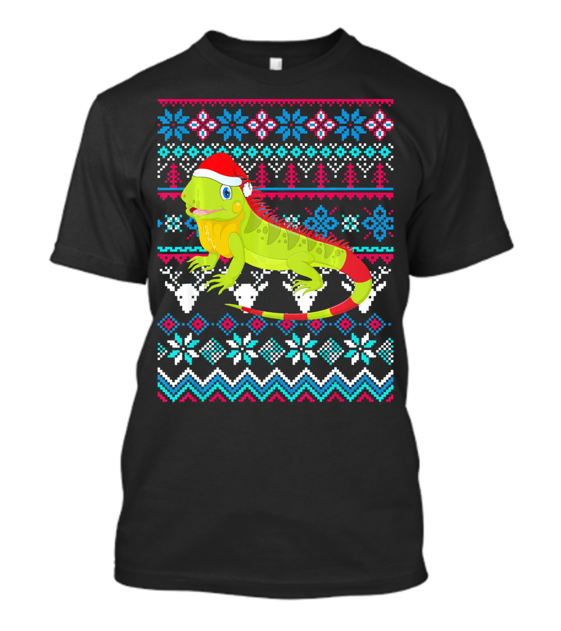 Merry Christmas Funny Iguana Ugly Sweater Holiday T-Shirt