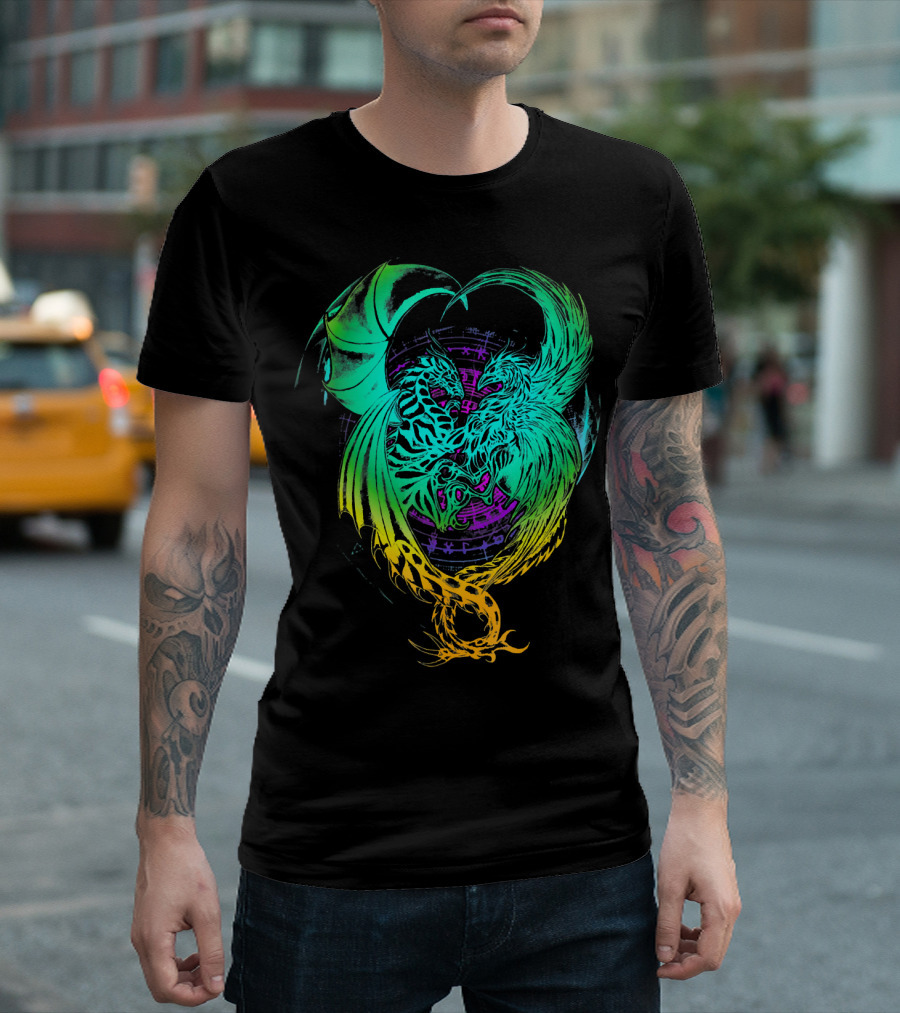 Dragon Phoenix Couple Me Mythical Embrace T-Shirt