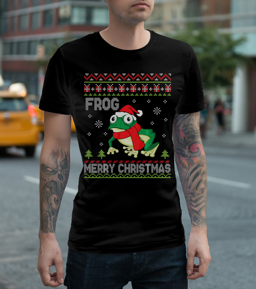 Frog Noel Merry Christmas Ugly T-Shirt