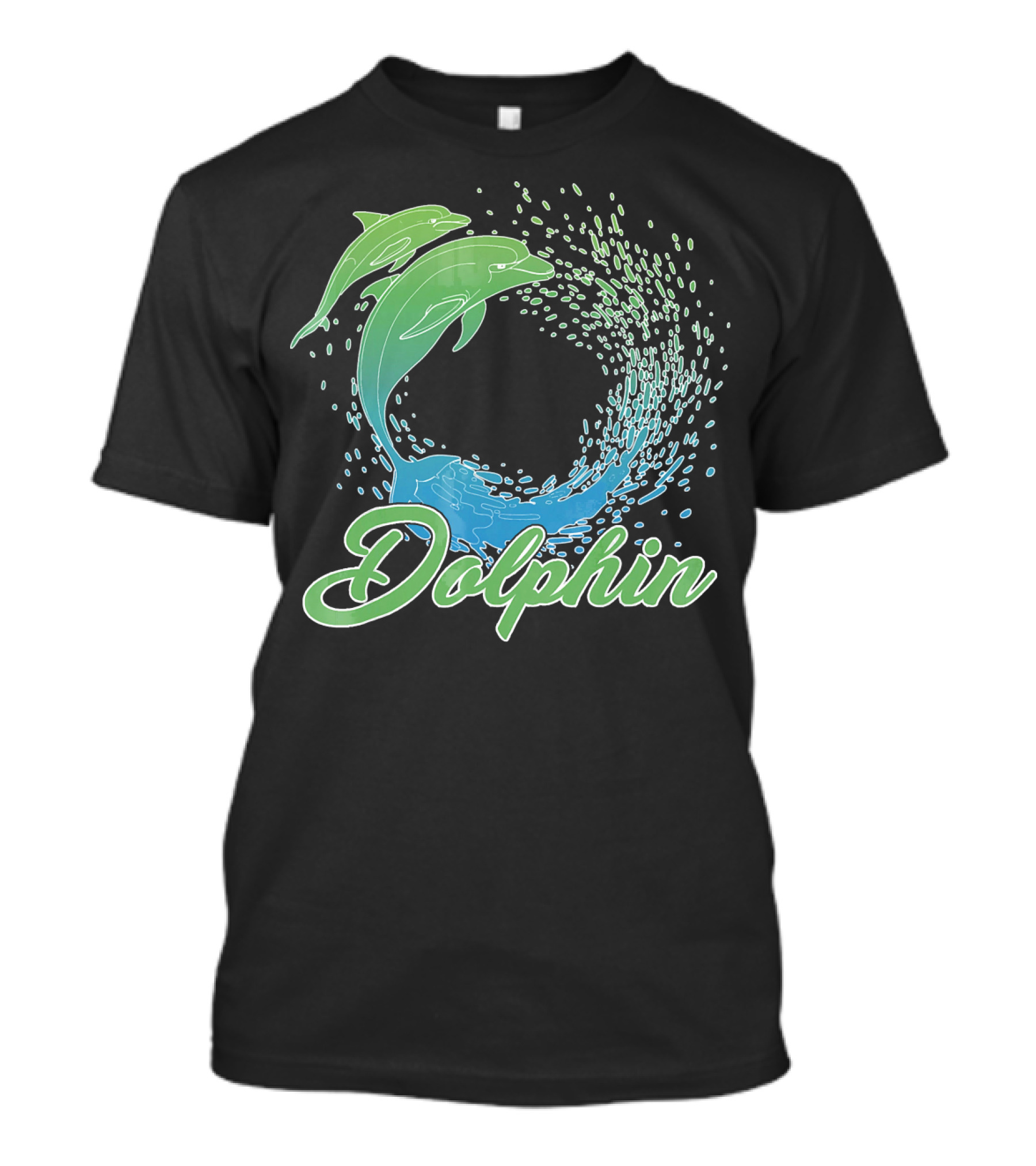 Dolphin Love Ocean Wave Splash Dolphins Harmony T-Shirt