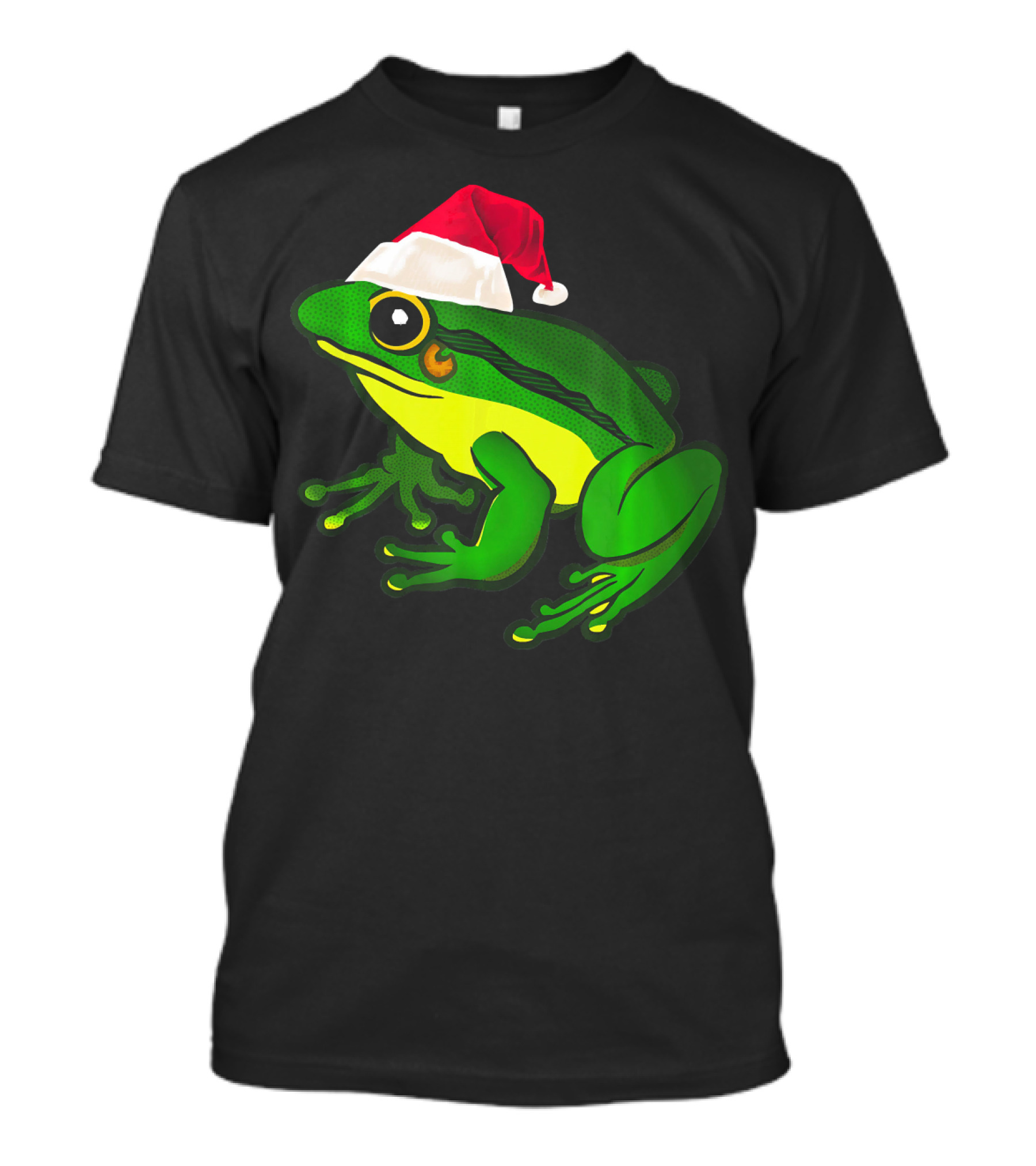 Frog In Santa Hat Christmas Frog Festive Holiday T-Shirt