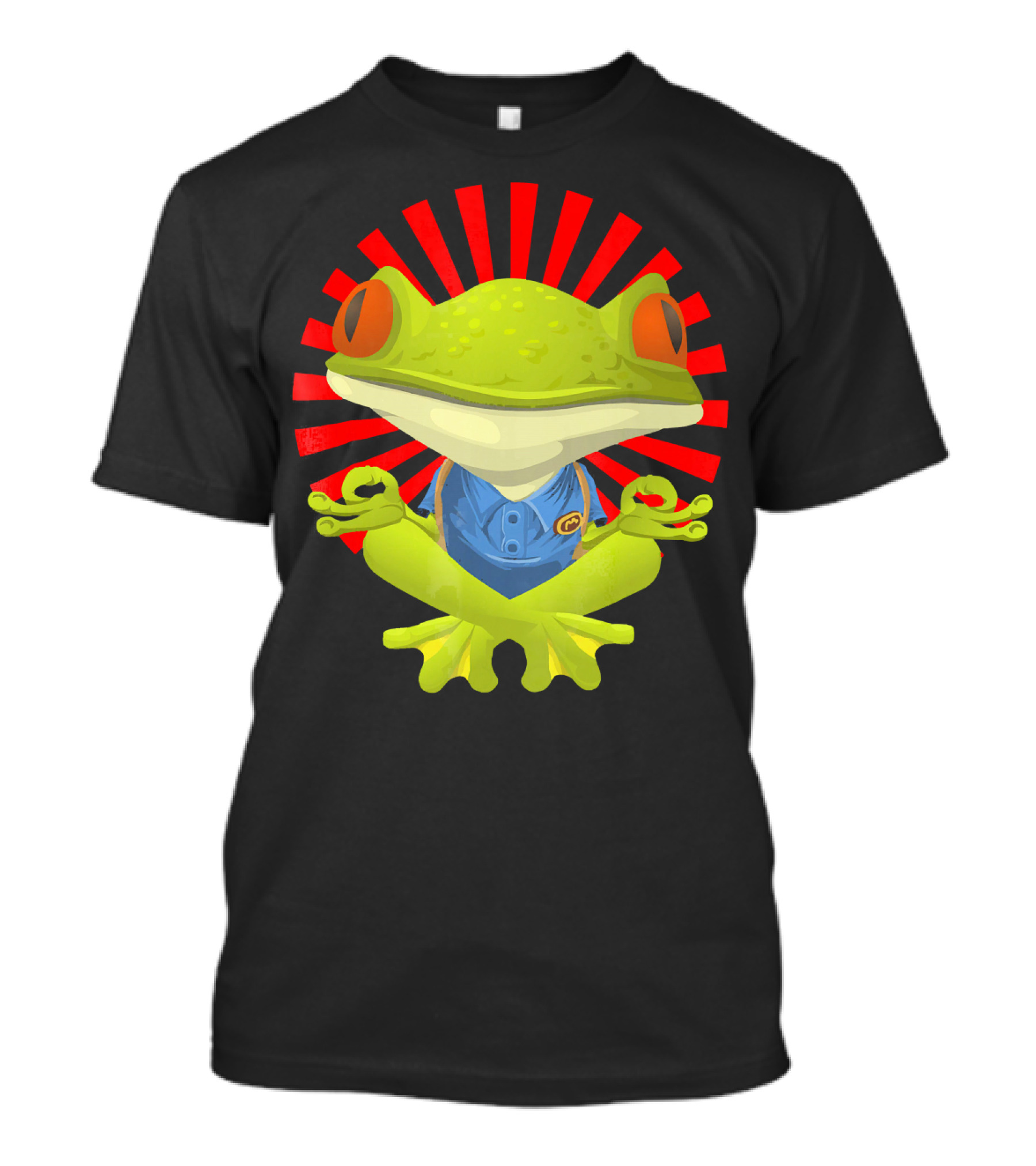 Funny Kids Meditation Frog Meditating With Zen Pose T-Shirt