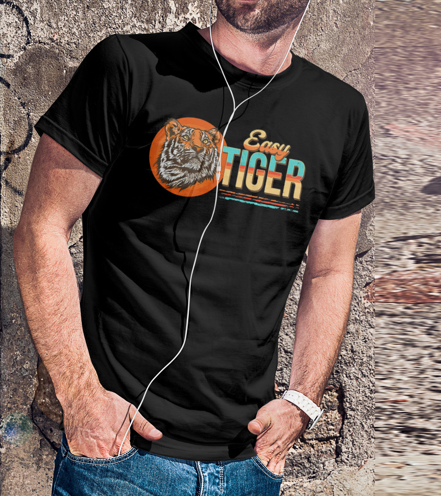 Easy Tiger Retro Vintage Tiger T-Shirt