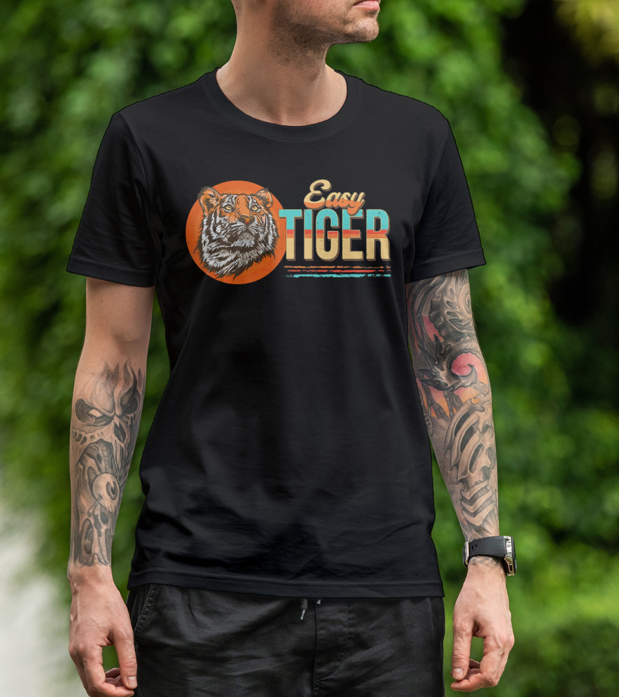 Easy Tiger Retro Vintage Tiger T-Shirt