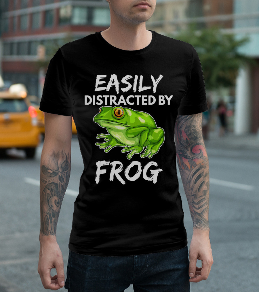 Easily Distracted By Frog Funny Repti T-Shirt