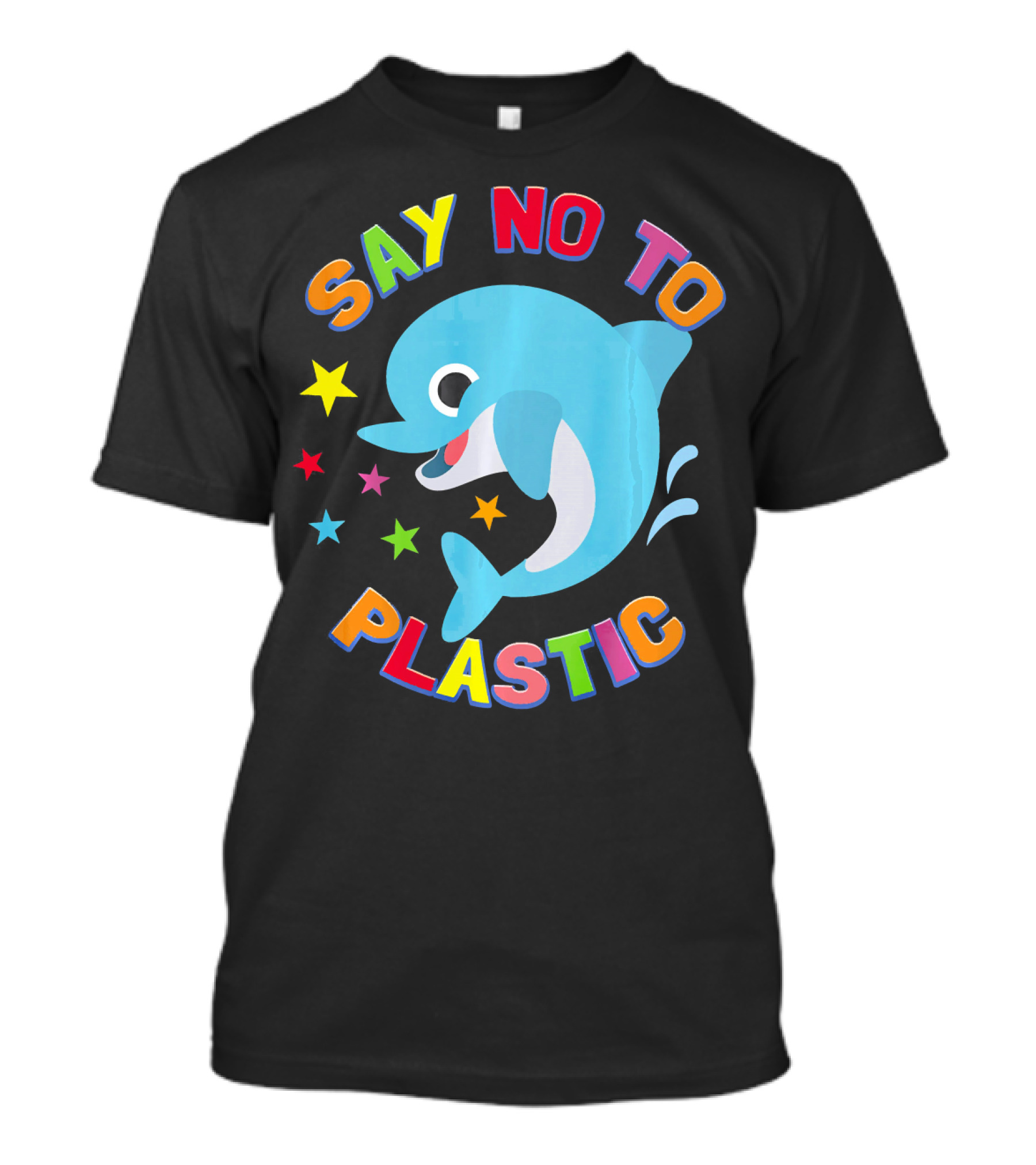 Say No To Plastic Earth Day Dolphin T-Shirt