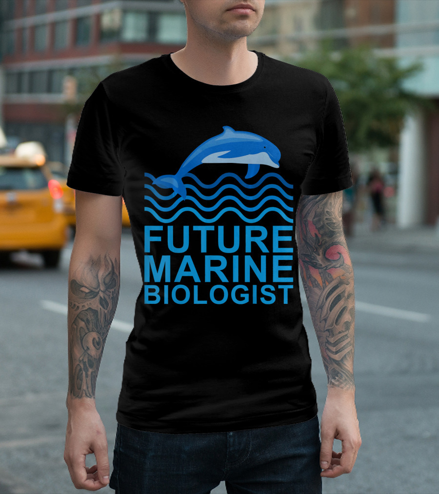 Future Marine Biologist Dolphin Waves T-Shirt