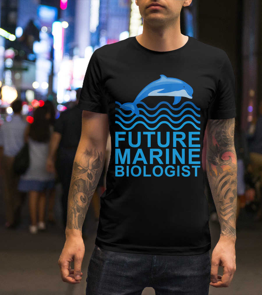 Future Marine Biologist Dolphin Waves T-Shirt