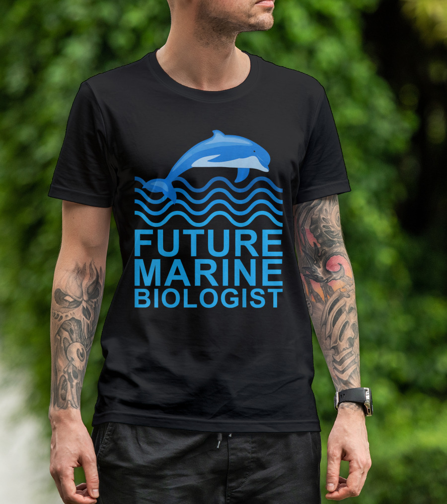 Future Marine Biologist Dolphin Waves T-Shirt