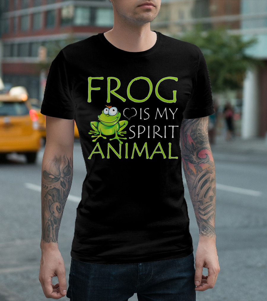 Frog Is My Spirit Animal Cute Love T-Shirt