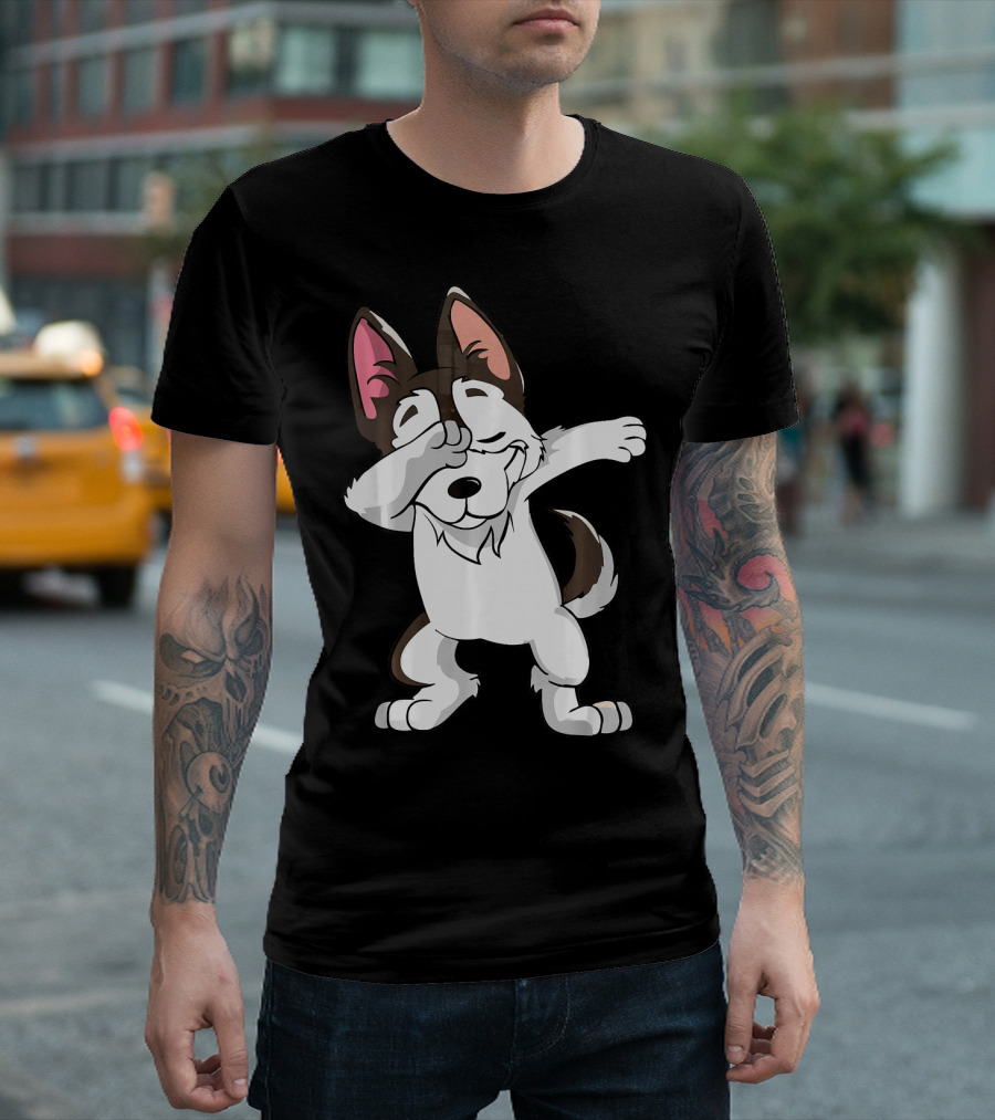 Funny Wolf Dabbing I Love Wolf Dance T-Shirt