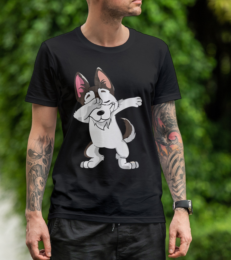 Funny Wolf Dabbing I Love Wolf Dance T-Shirt