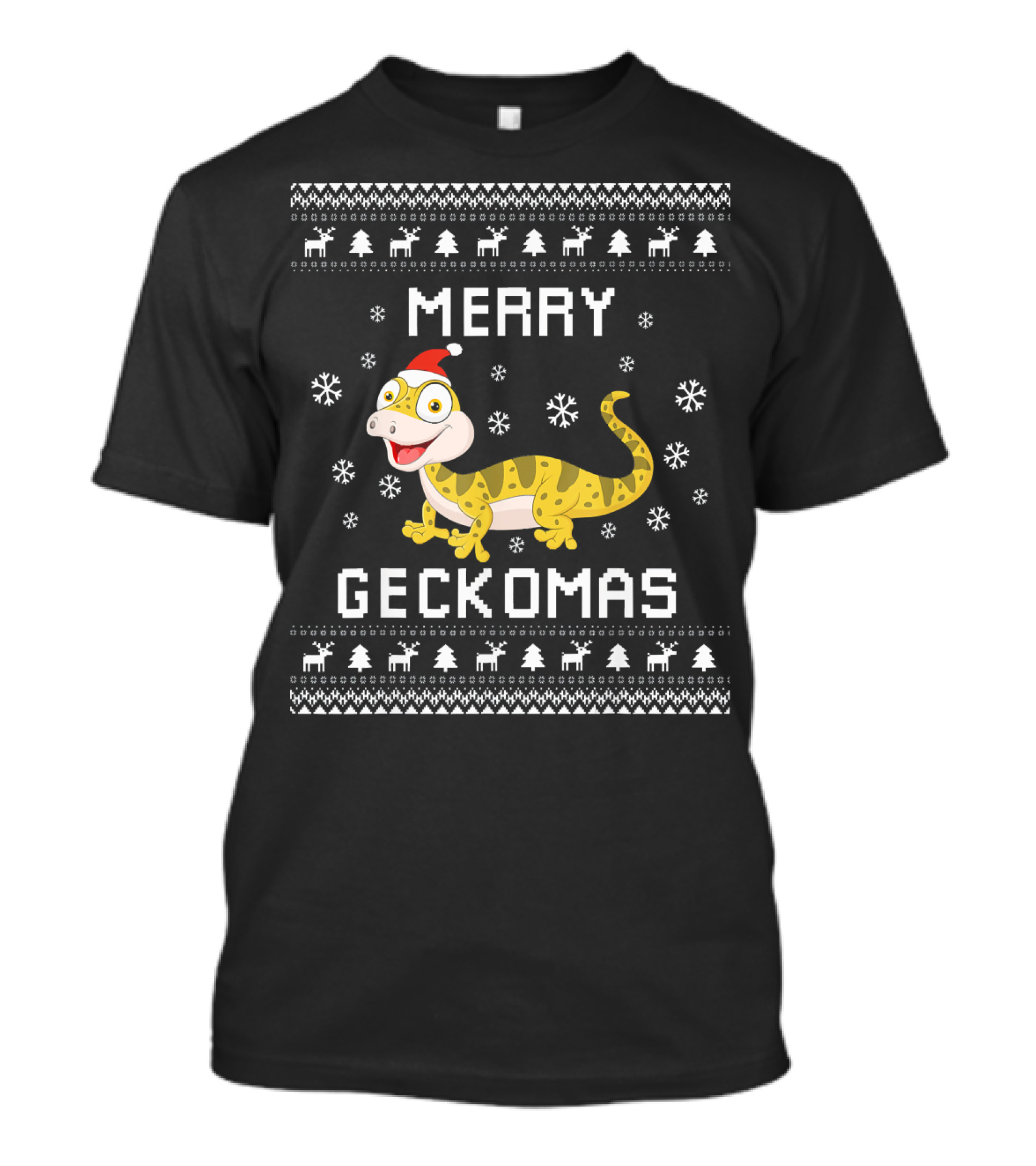 Merry Geckomas Gecko Lover Christmas Ugly Xmas T-Shirt