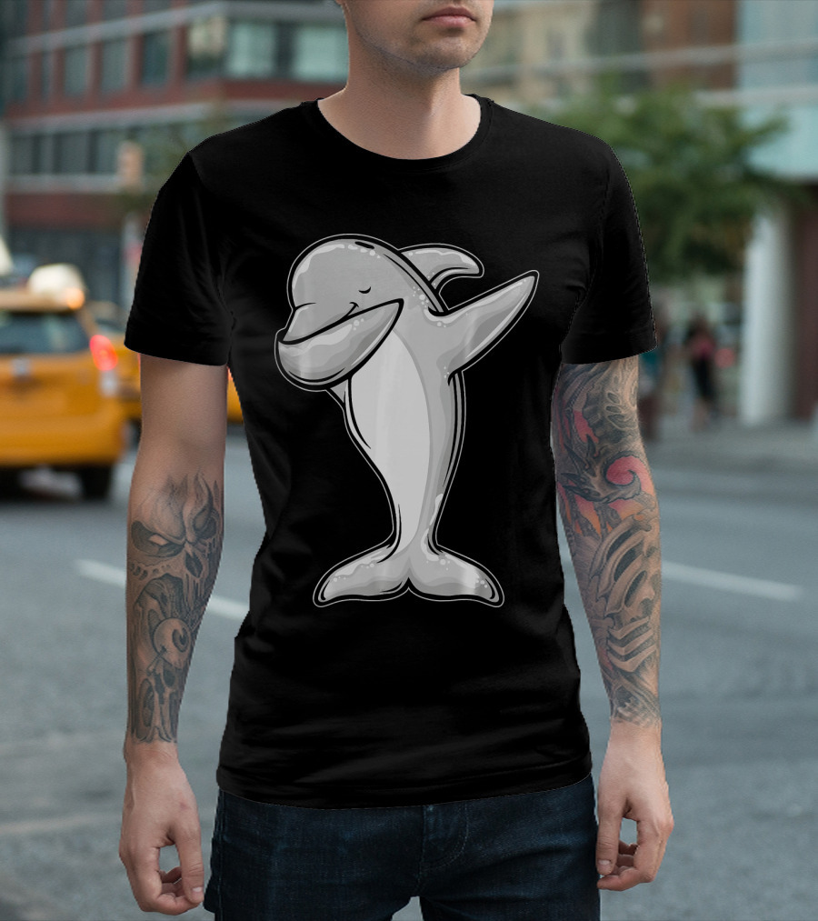 Funny Dolphin Dab Dabbing Dolphi Playful Pose T-Shirt