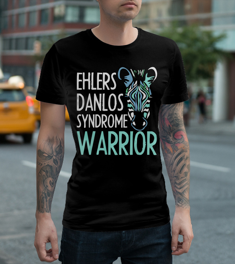 Ehlers Danlos Syndrome Warrior Zebra EDS Aware T-Shirt