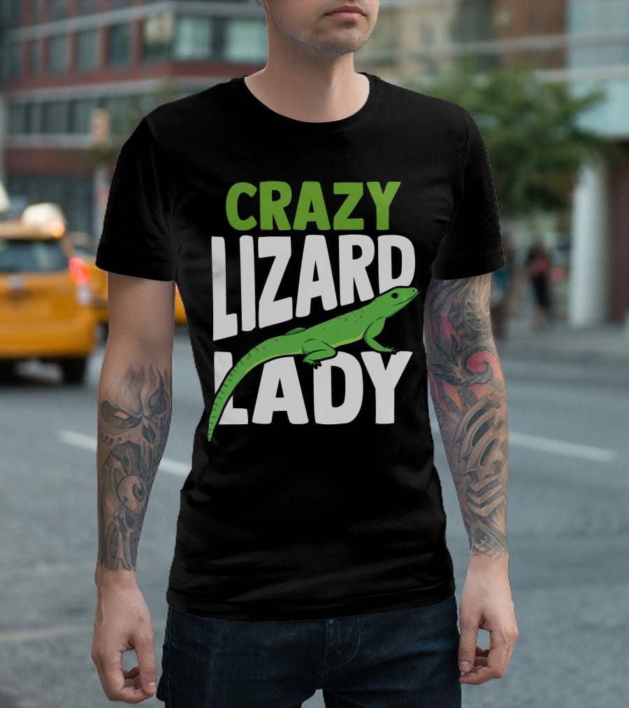 Crazy Lizard Lady Gecko Skink Bearded Dragon T-Shirt
