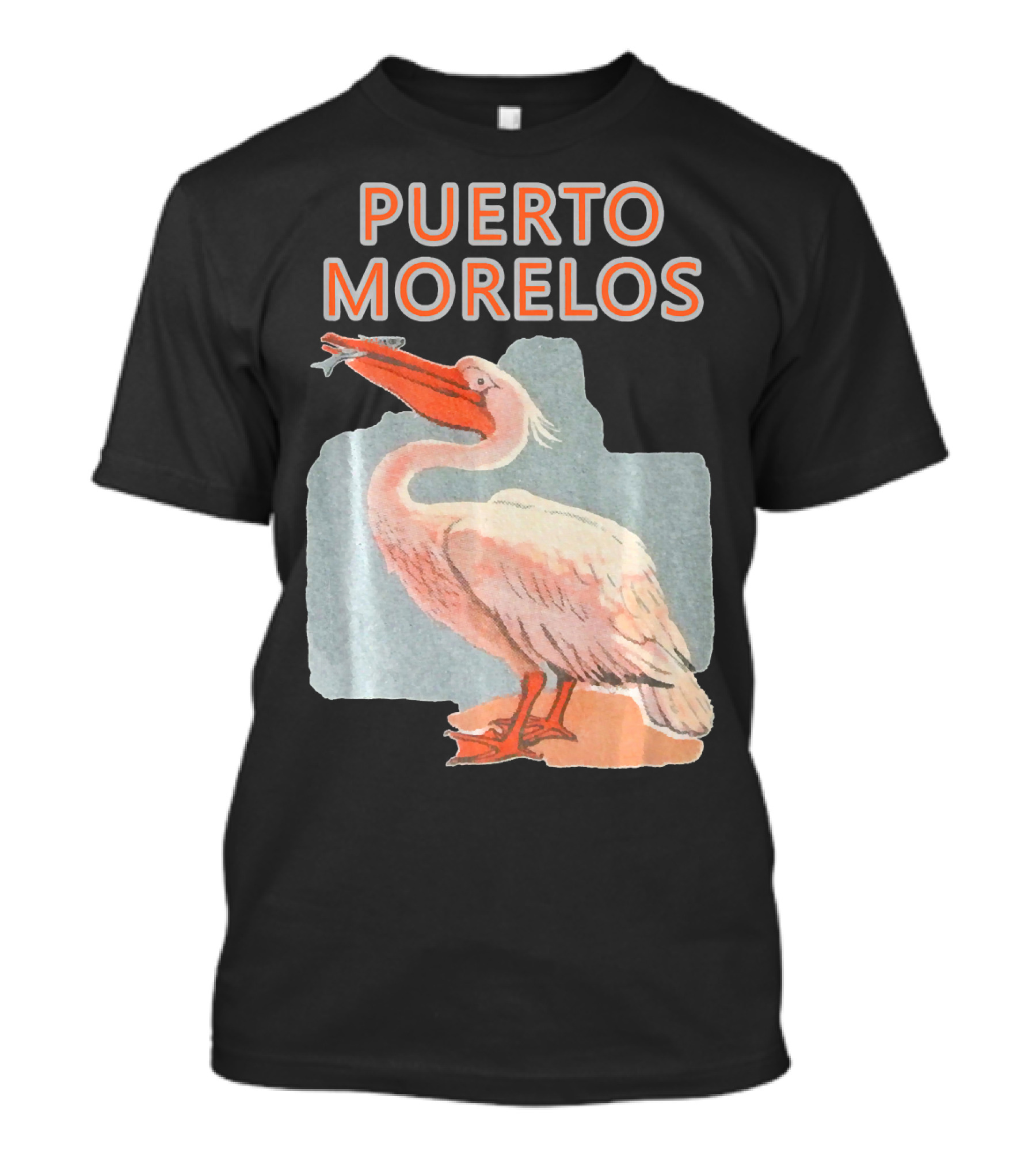 PUERTO MORELOS Yucatan Mexico Pelican With Fish T-Shirt