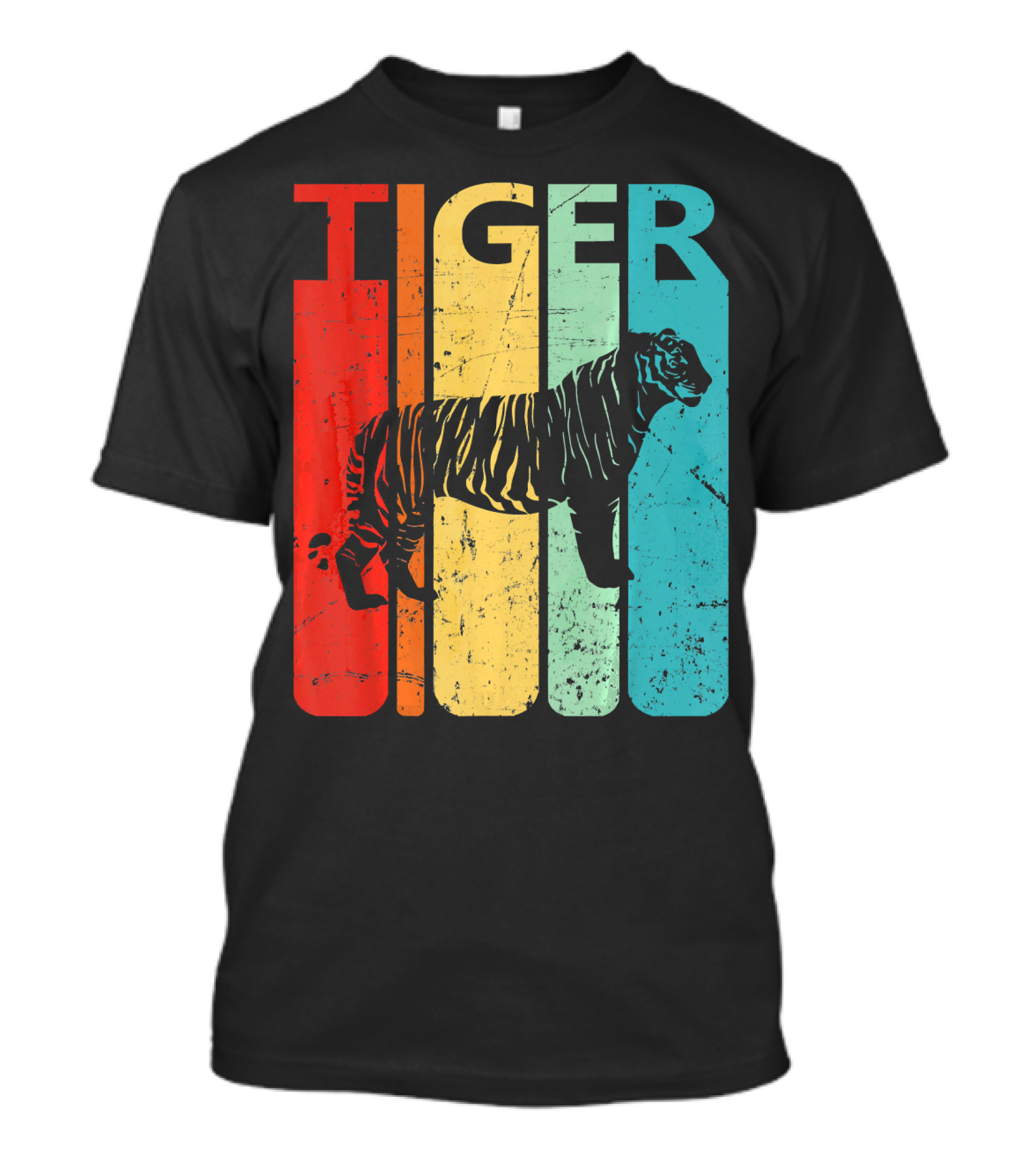 Retro Vintage Tiger Graphic Funny Anim T-Shirt