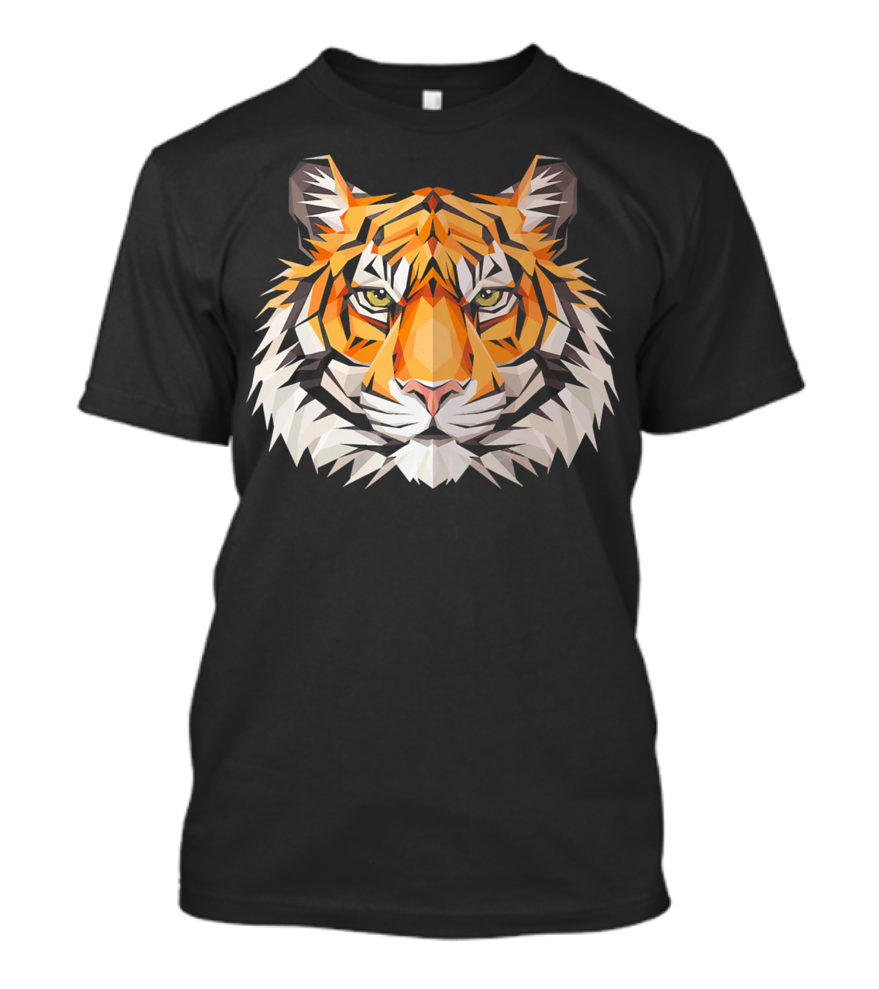 Tiger Face Geometric Tiger Head T-Shirt