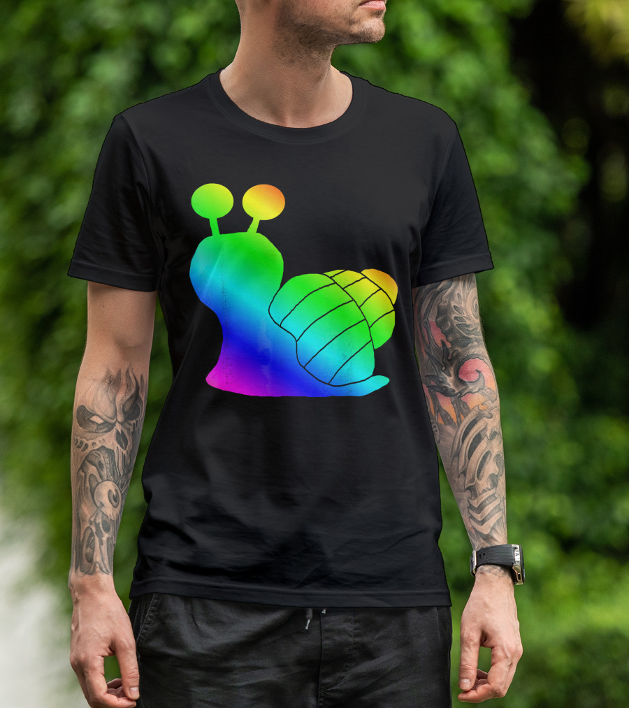 Rainbow Snail Colorful Spectrum T-Shirt
