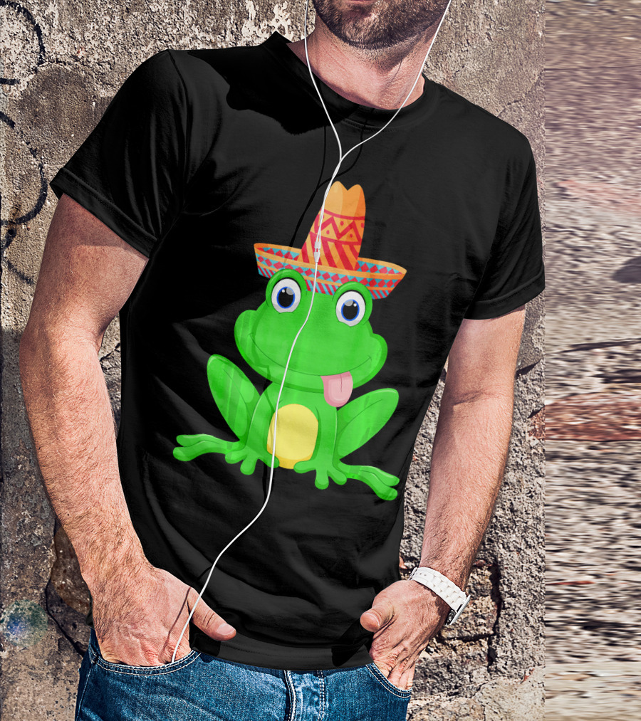 Sombrero Frog Mexican Cinco De Mayo T-Shirt